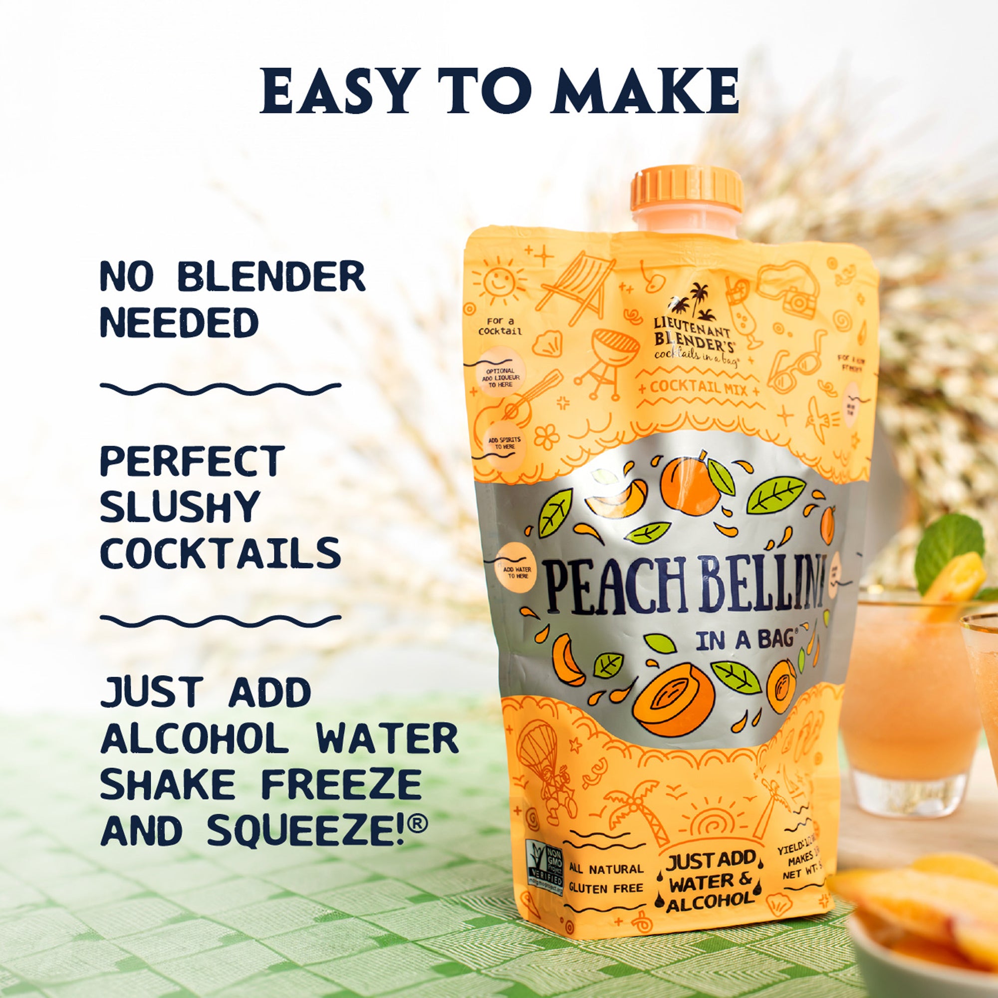 Peach Bellini in a Bag