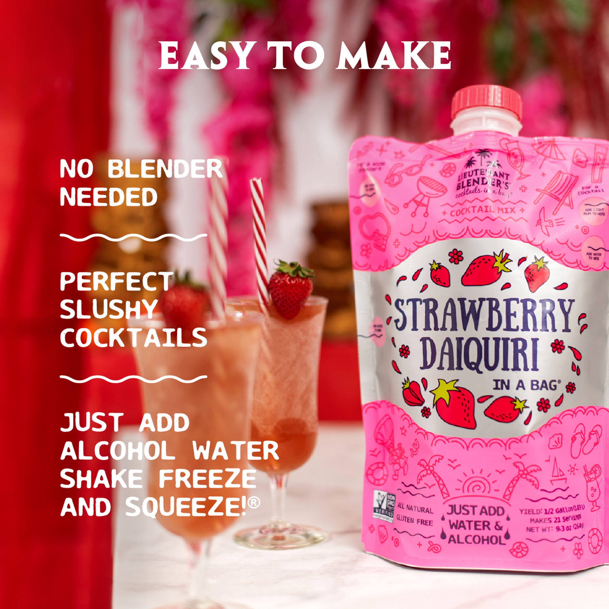 Strawberry Daiquiri in a Bag